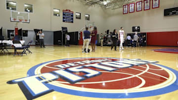 Sep 26, 2016; Detroit, MI, USA; A general view from inside the Pistons Practice Facility during Detroit Pistons media day. Mandatory Credit: Raj Mehta-USA TODAY Sports