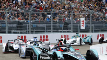 BERLIN, GERMANY - MAY 25: In this handout from Panasonic Jaguar Racing - Mitch Evans of New Zealand, Panasonic Jaguar Racing, Jaguar I-Type 3 on May 25, 2019 in Berlin, Germany. (Photo by Panasonic Jaguar Racing/Handout/Getty Images)