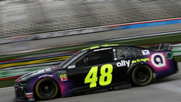 FORT WORTH, TX - MARCH 30: Jimmie Johnson, driver of the #48 Ally Chevrolet, drives during practice for the Monster Energy NASCAR Cup Series O'Reilly Auto Parts 500 at Texas Motor Speedway on March 30, 2019 in Fort Worth, Texas. (Photo by Chris Graythen/Getty Images)