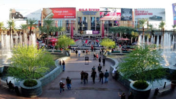 Oct 9, 2014; Glendale, AZ, USA; General view of Gila River Arena prior to the game between the Arizona Coyotes and the Winnipeg Jets. Mandatory Credit: Matt Kartozian-USA TODAY Sports