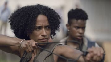Lauren Ridloff as Connie, Angel Theory as Kelly - The Walking Dead _ Season 9, Episode 7 - Photo Credit: Gene Page/AMC