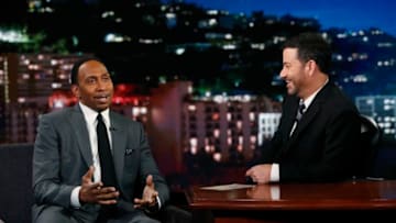 JIMMY KIMMEL LIVE - "Jimmy Kimmel Live" airs every weeknight at 11:35 p.m. EST and features a diverse lineup of guests that include celebrities, athletes, musical acts, comedians and human interest subjects, along with comedy bits and a house band. The guests for Tuesday, October 11 included Jennifer Connelly (American Pastoral), Stephen A. Smith (ESPN First Take and sports commentator for Pacquio vs. Vargas) and musical guest CRX . (Randy Holmes/ABC via Getty Images)STEPHEN A. SMITH, JIMMY KIMMEL