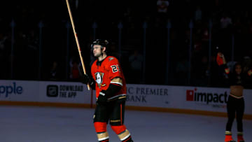 ANAHEIM, CA - DECEMBER 27: Devin Shore #29 of the Anaheim Ducks waves to the crowd as the game's second star following a 4-3 win over the Vegas Golden Knights at Honda Center on December 27, 2019 in Anaheim, California. (Photo by Debora Robinson/NHLI via Getty Images)