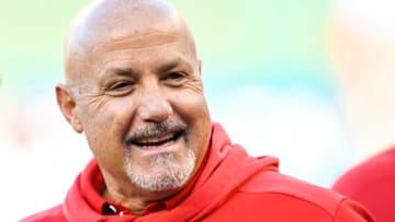 WASHINGTON, DC - OCTOBER 14: Washington Nationals GM Mike Rizzo prior to game three of the NLCS against the St. Louis Cardinals at Nationals Park. (Photo by Jonathan Newton / The Washington Post via Getty Images)