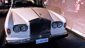 BRUSSELS, BELGIUM - JANUARY 13: The Rolls Royce Silver Shadow II used in The World Is Not Enough is seen at the Bond in motion exhibition at Brussels Expo on Ja (Photo by Didier Messens/Getty Images)