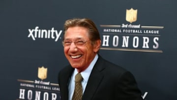 Feb 1, 2014; New York, NY, USA; New York Jets former quarterback Joe Namath walks the red carpet prior to the NFL Honors at Radio City Music Hall. Mandatory Credit: Mark J. Rebilas-USA TODAY Sports