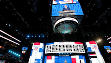 Jun 23, 2022; Brooklyn, NY, USA; A general view as NBA commissioner Adam Silver speaks before the first round of the 2022 NBA Draft at Barclays Center. Mandatory Credit: Brad Penner-USA TODAY Sports