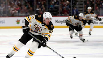 DENVER, CO - OCTOBER 11: Brad Marchand
