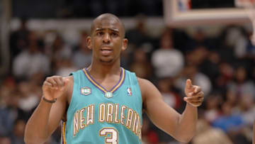 Chris Paul #3 of the New Orleans/Oklahoma City Hornets (Photo by Jeffrey Bottari/NBAE via Getty Images)