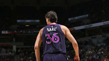MINNEAPOLIS, MN - APRIL 5: Dario Saric #36 of the Minnesota Timberwolves. Copyright 2019 NBAE (Photo by David Sherman/NBAE via Getty Images)