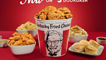 DoorDash and Kentucky Fried Chicken (KFC) kick off all new partnership. Image Courtesy DoorDash, KFC