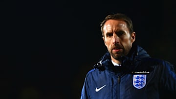 VILNIUS, LITHUANIA - OCTOBER 08: Gareth Southgate manager of England looks on after the FIFA 2018 World Cup Group F Qualifier between Lithuania and England at LFF Stadium on October 8, 2017 in Vilnius, Lithuania. (Photo by Dan Mullan/Getty Images)