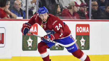 LAVAL, QC - FEBRUARY 14: Daniel Audette #24 of the Laval Rocket skates against the Belleville Senators during the AHL game at Place Bell on February 14, 2018 in Laval, Quebec, Canada. The Laval Rocket defeated the Belleville Senators 3-2. (Photo by Minas Panagiotakis/Getty Images)