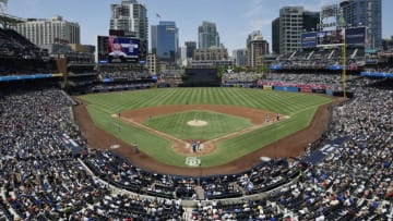 SAN DIEGO, CA - JUL 15: Overhead scenic view of the San Diego Padres during the game against the Chicago Cubs at PETCO Park on July 15, 2018 in San Diego, California. (Photo by Andy Hayt/San Diego Padres/Getty Images)