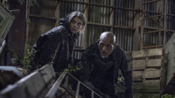 Lauren Cohan as Maggie Rhee, Seth Gilliam as Father Gabriel Stokes - The Walking Dead _ Season 11, Episode 8 - Photo Credit: Josh Stringer/AMC