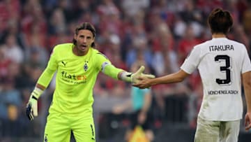 Yann Sommer set a Bundesliga record against Bayern. (Photo by Stefan Matzke - sampics/Corbis via Getty Images)