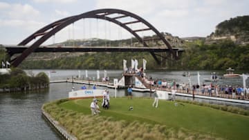 AUSTIN, TX - MARCH 24: Kyle Stanley of the United States plays his shot from the 13th tee during the quarterfinal round of the World Golf Championships-Dell Match Play at Austin Country Club on March 24, 2018 in Austin, Texas. (Photo by Darren Carroll/Getty Images)