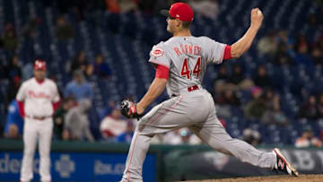PHILADELPHIA, PA - APRIL 10: Tanner Rainey #44 of the Cincinnati Reds throws a pitch in the bottom of the eighth inning against the Philadelphia Phillies at Citizens Bank Park on April 10, 2018 in Philadelphia, Pennsylvania. The Phillies defeated the Reds 6-1. (Photo by Mitchell Leff/Getty Images) *** Local Caption *** Tanner Rainey