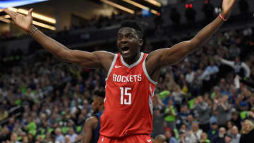 MINNEAPOLIS, MN - APRIL 23: Clint Capela #15 of the Houston Rockets
