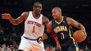 The New York Knicks could really use a veteran addition to their front court and Indiana Pacers' power forward David West could be available Mandatory Credit: Brad Penner-USA TODAY Sports