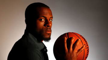 NEW YORK, NY - JUNE 23: NBA player Andre Iguodola poses for a portrait at NBPA Headquarters on June 23, 2017 in New York City. (Photo by Al Bello/Getty Images for the NBPA)
