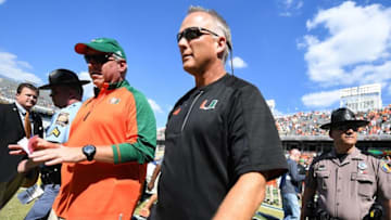 Oct 1, 2016; Atlanta, GA, USA; Miami Hurricanes head coach Mark Richt walks off the field after the game against the Georgia Tech Yellow Jackets at Bobby Dodd Stadium. Miami won 35-21. Mandatory Credit: Shanna Lockwood-USA TODAY Sports