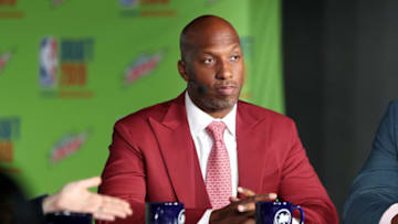 BROOKLYN, NY - JUNE 20: Chauncey Billups provides commentary before the 2019 NBA Draft on June 20, 2019 at the Barclays Center in Brooklyn, New York. NOTE TO USER: User expressly acknowledges and agrees that, by downloading and/or using this photograph, user is consenting to the terms and conditions of the Getty Images License Agreement. Mandatory Copyright Notice: Copyright 2019 NBAE (Photo by Jon Lopez/NBAE via Getty Images)