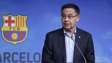 Josep Maria Bartomeu, president of FC Barcelona, at a press conference before the presentation of Frenkie de Jong, as a new player of the Barcelona club, on July 5, 2019, in Barcelona, Spain. -- (Photo by Urbanandsport/NurPhoto via Getty Images)