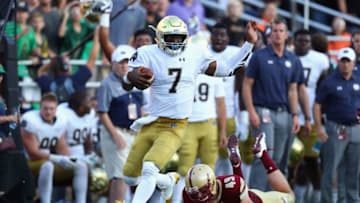 CHESTNUT HILL, MA - SEPTEMBER 16: Brandon Wimbush