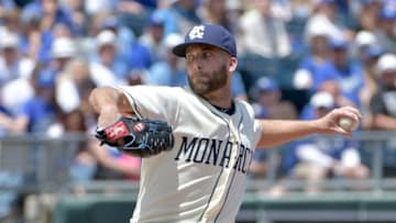 Kansas City Royals relief pitcher Danny Duffy (41) - Mandatory Credit: Denny Medley-USA TODAY Sports