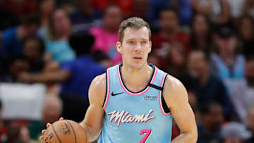 MIAMI, FLORIDA - MARCH 02: Goran Dragic #7 of the Miami Heat in action against the Milwaukee Bucks during the first half at American Airlines Arena on March 02, 2020 in Miami, Florida. NOTE TO USER: User expressly acknowledges and agrees that, by downloading and/or using this photograph, user is consenting to the terms and conditions of the Getty Images License Agreement. (Photo by Michael Reaves/Getty Images)