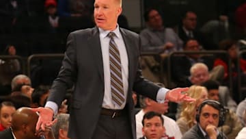 Feb 21, 2016; Queens, NY, USA; St. John's Red Storm head coach Chris Mullin reacts during the first half against the Seton Hall Pirates at Madison Square Garden. Mandatory Credit: Anthony Gruppuso-USA TODAY Sports