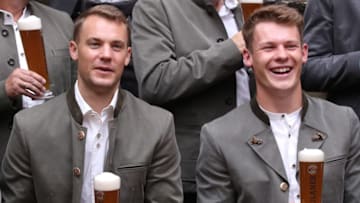 Manuel Neuer and Alexander Nubel, Bayern Munich. (Photo by Alexander Hassenstein/Getty Images for Paulaner)