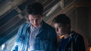 The Hardy Boys -- “The Drop” - Episode 105 -- After an attempt to lure out the buyer of a twice-stolen object, Frank (Rohan Campbell) and Joe (Alexander Elliot) find themselves pursued by someone they believed to be dead. Their friends are welcomed onto the team. Frank (Rohan Campbell) and Joe Hardy (Alexander Elliot), shown. (Photo by: Brooke Palmer/Hulu)