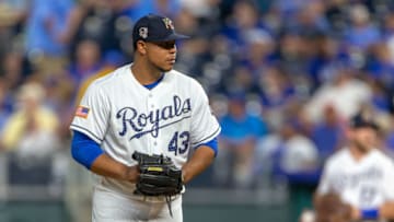 Kansas City Royals relief pitcher Wily Peralta (43) (Photo by William Purnell/Icon Sportswire via Getty Images)