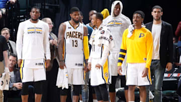 INDIANAPOLIS, IN - MARCH 26: The Indiana Pacers