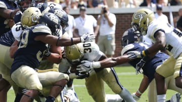 ATLANTA, GA - SEPTEMBER 23: Running back KirVonte Benson
