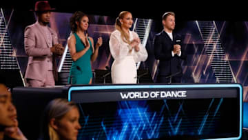 WORLD OF DANCE -- Divisional Finals Episode 215 -- Pictured: (l-r) Ne-Yo, Misty Copeland, Jennifer Lopez, Derek Hough -- (Photo by: Trae Patton/NBC)