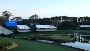 PONTE VEDRA BEACH, FLORIDA - MARCH 13: A general view of the 17th green is seen after the cancellation of the The PLAYERS Championship and consecutive PGA Tour events through April 5th,2020 due to the COVID-19 pandemic as seen at the TPC Stadium course on March 13, 2020 in Ponte Vedra Beach, Florida. (Photo by Sam Greenwood/Getty Images)
