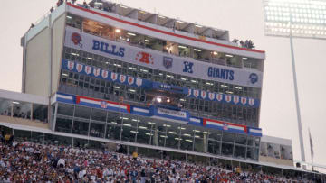 TAMPA, FL - JANUARY 27: General view of the Tampa Stadium press box prior to Super Bowl XXV between the Buffalo Bills and the New York Giants at Tampa Stadium on January 27, 1991 in Tampa, Florida. The Giants won 20-19. (Photo by George Rose/Getty Images)