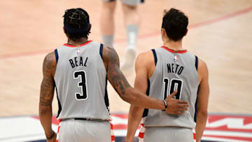 Washington Wizards Bradley Beal Raul Neto. (Photo by Will Newton/Getty Images)