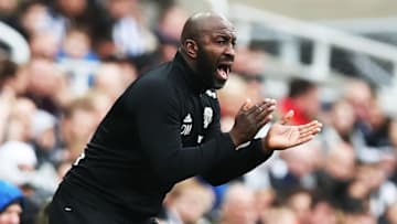NEWCASTLE UPON TYNE, ENGLAND - APRIL 28: West Bromwich Albion manager Darren Moore is seen during the Premier League match between Newcastle United and West Bromwich Albion at St. James Park on April 28, 2018 in Newcastle upon Tyne, England. (Photo by Ian MacNicol/Getty Images)