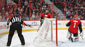 OTTAWA, ON - NOVEMBER 18: Referee Garrett Rank