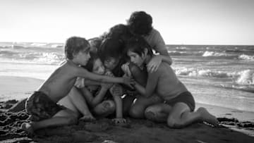 (L to R) Marco Graf as Pepe, Daniela Demesa as Sofi, Yalitza Aparicio as Cleo, Marina De Tavira as Sofia, Diego Cortina Autrey as Toño, Carlos Peralta Jacobson as Paco in Roma, written and directed by Alfonso Cuarón.Photo by Carlos Somonte
