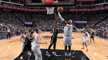 SACRAMENTO, CA - JANUARY 3: Paul Millsap #4 of the Denver Nuggets lays up shot against the Sacramento Kings on January 3, 2019 at Golden 1 Center in Sacramento, California. NOTE TO USER: User expressly acknowledges and agrees that, by downloading and/or using this photograph, user is consenting to the terms and conditions of the Getty Images License Agreement. Mandatory Copyright Notice: Copyright 2019 NBAE (Photo by Rocky Widner/NBAE via Getty Images)