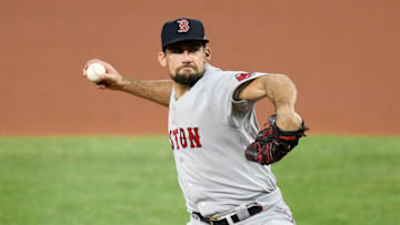 BALTIMORE, MD - AUGUST 20: Nathan Eovaldi #17 of the Boston Red Sox (Photo by G Fiume/Getty Images)