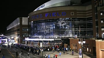 Dec 3, 2015; Detroit, MI, USA; A general view outside Ford Field before the game between the Detroit Lions and the Green Bay Packers. Mandatory Credit: Raj Mehta-USA TODAY Sports