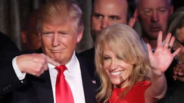 Donald Trump and Kellyanne Conway (Photo by Mark Wilson/Getty Images)