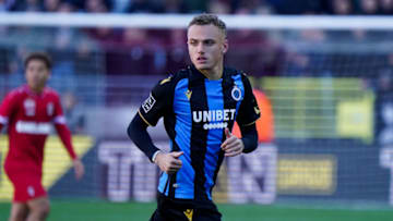 ANTWERPEN, BELGIUM - OCTOBER 24: Noa Lang of Club Brugge during the Jupiler Pro League match between Royal Antwerp FC and Club Brugge at Bosuilstadion on October 24, 2021 in Antwerpen, Belgium (Photo by Jeroen Meuwsen/BSR Agency/Getty Images)
