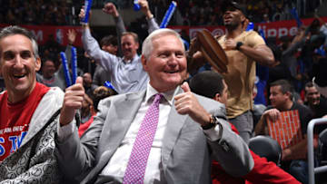 LOS ANGELES, CA - MARCH 19: Jerry West attends the game between the Indiana Pacers and LA Clippers on March 19, 2019 at STAPLES Center in Los Angeles, California. NOTE TO USER: User expressly acknowledges and agrees that, by downloading and/or using this Photograph, user is consenting to the terms and conditions of the Getty Images License Agreement. Mandatory Copyright Notice: Copyright 2019 NBAE (Photo by Adam Pantozzi/NBAE via Getty Images)